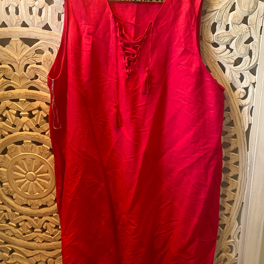 Cute Ashley Stewart Linen dress!  Beautiful Color!